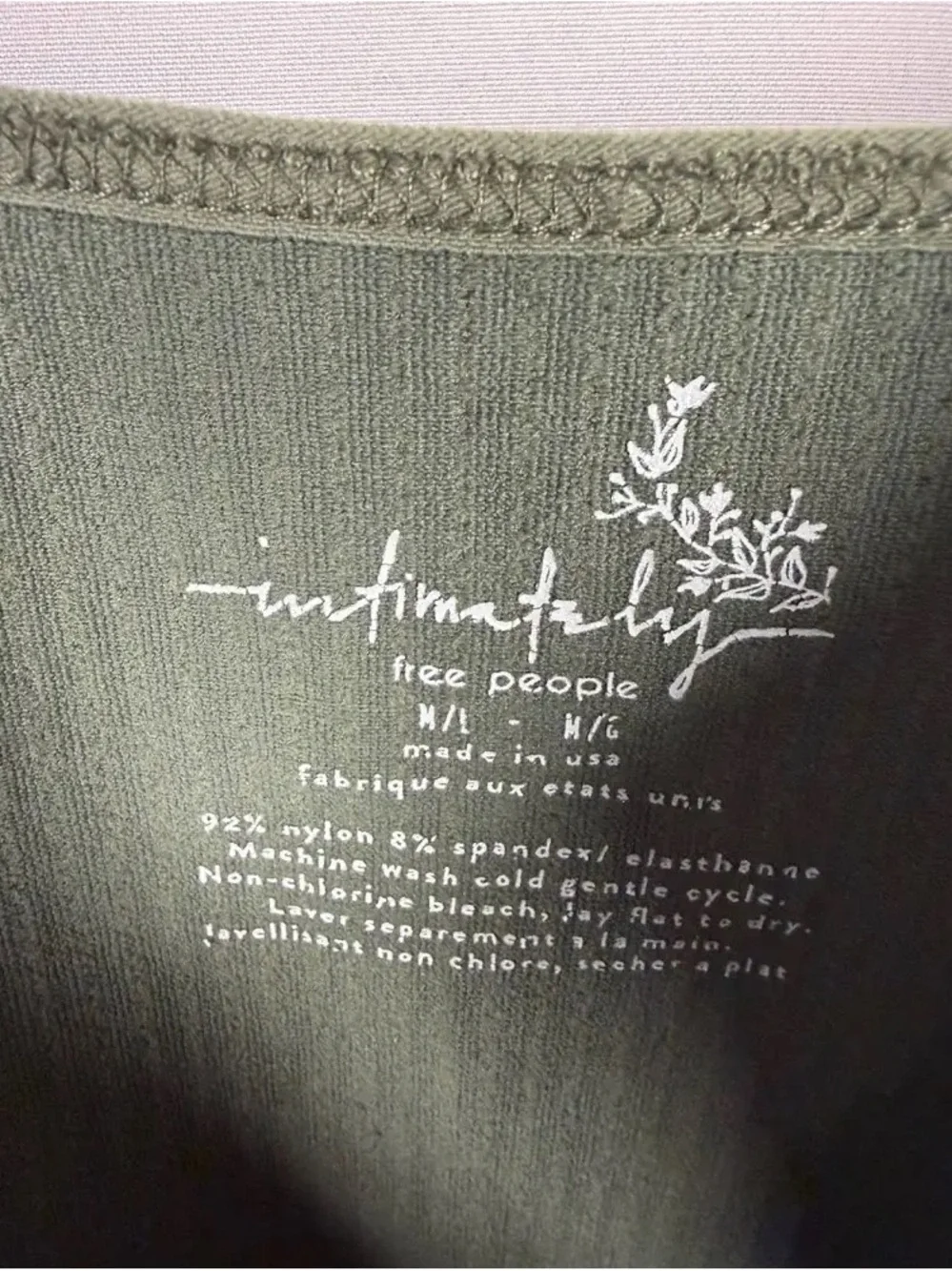 Free People Crossfire Ribbed Olive Lace-Up Cami Tank